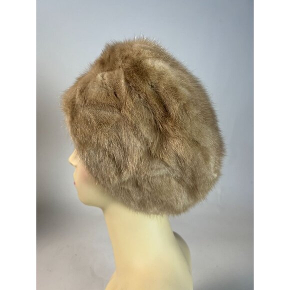 Vintage Lee Bury Dallas Beige Mink Fur Hat - Picture 14 of 16